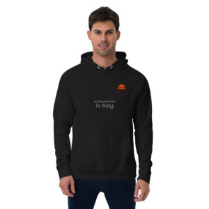 Unisex eco raglan hoodie love yourself is key